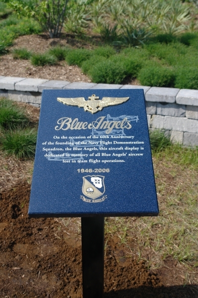 Blue Angels Corian plaque stand